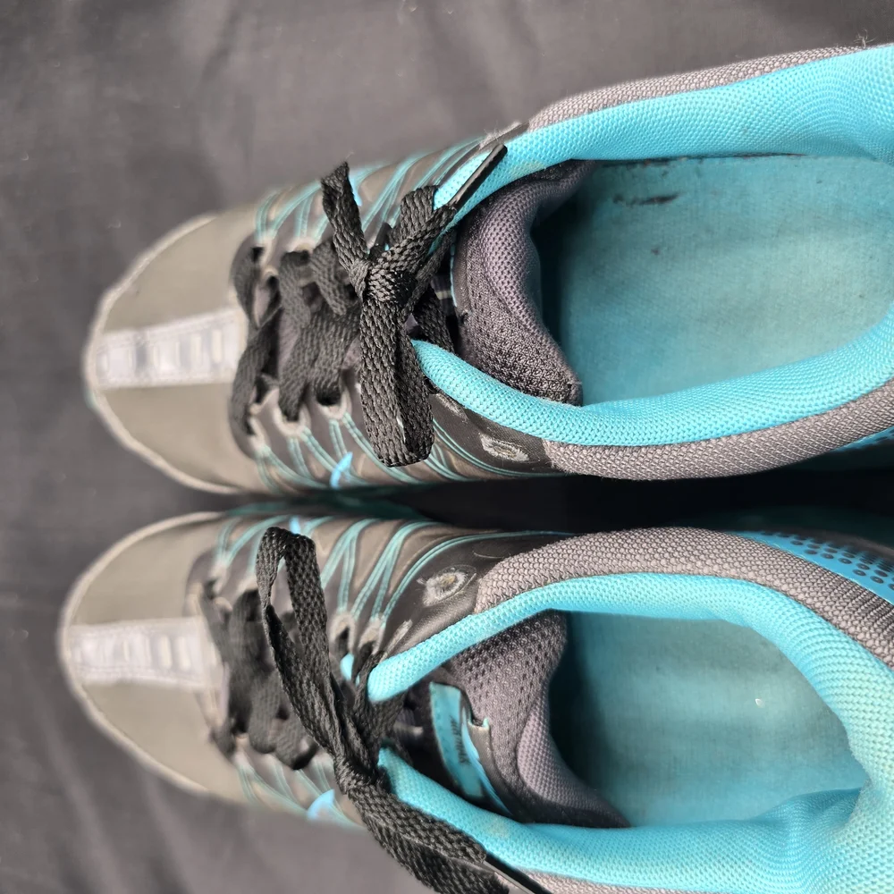 Nike Gray and Blue Athletic‎ Shoes with Cushioned Midsole